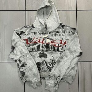 The Valley Brand Gray Graphic Men's Hoodie